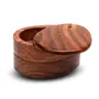 SAHARANPUR HANDICRAFTS Wooden Salt Box & Pepper Storage Bowls With Swivel Lid Container And Pepper Boxes Double Swivel Wooden Spice Box/Dabba Racks For Kitchen Size: 5.75 X 4 X 3.75 Inch 400 milliliter, 2 image
