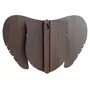SAHARANPUR HANDICRAFTS Wood Grain Texture Elephant Head Sculpture Creative Wall Hanging (Black 9 inch Standard), 5 image