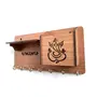 SAHARANPUR HANDICRAFTS Royal Designer Wall Ganesh ji Key Holder/Chabi Hanger (7 Hooks) Wooden MDF Brown Best for Gifting, 4 image