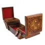 SAHARANPUR HANDICRAFTS Jewellery Box For Women Folding Box Brass & Flaver Carving Work Design Handmade Box Wood Carving Sisam Wood(Size 8x4x3), 3 image