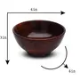 SAHARANPUR HANDICRAFTS Rosewood/Sheesham Wood Striped Bowls (Brown Size: 6 inch), 2 image