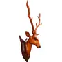 SAHARANPUR HANDICRAFTS Wooden Handicraft Deer Head with Neck 62cm - showpieces for Wall Decoration and Wall Mounted - Home Decor Brown 1 Piece, 4 image