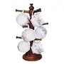 SAHARANPUR HANDICRAFTS Wooden Bangle Tree Shape Bracelet Jewelry/Cup Stand Display Holder Rack (Approx. 13 Inch Height), 3 image