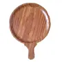 SAHARANPUR HANDICRAFTS Wooden Pizza Pan/Plate Board (9 in), 4 image