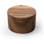 SAHARANPUR HANDICRAFTS Wooden Salt Box For Kitchen Or Dining Table Spice And Herb Container | Single Compartment For Salt & Pepper Jar & Container (Size: 3.75 X 3.8 In) 200 Ml 200 milliliter, 4 image