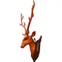SAHARANPUR HANDICRAFTS Wooden Handicraft Deer Head with Neck 50cm - showpieces for Wall Decoration and Wall Mounted - Home Decor Brown 1 Piece, 3 image