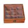 SAHARANPUR HANDICRAFTS Store Wooden Utility/Masala Box Spice Box - Sheesham Wood Spice Box Container with Transparent Top - Spice Box Holder(1Pc Wooden Spoon Free), 2 image