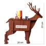 SAHARANPUR HANDICRAFTS Royal Office Table Top Pen Pencil & Visiting Card Holder Animal Toy Pencil Holder for Kids 10.5"x11", 4 image