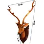 SAHARANPUR HANDICRAFTS Wooden Handicraft Deer Head Long Neck (46cm) - showpieces for Wall Decoration and Wall Mounted - Home Decors Clear 1 Piece, 2 image