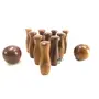 SAHARANPUR HANDICRAFTS Wooden Bowling Mini Game 12 Bottle 2 Boll The Great Game for Man/ Woman/ Kids | mini wood bowling game | Antique wooden bowling game - Dimension: Length 6 inch Width 3.5 inch Height 3 inch., 5 image