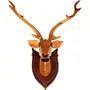 SAHARANPUR HANDICRAFTS Wooden Handicraft Deer Head Long Neck (46cm) - showpieces for Wall Decoration and Wall Mounted - Home Decors Clear 1 Piece, 3 image