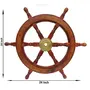 Handcrafted Wooden Well | Wooden Ship Wheel Wall Hanging Showpiece/Manufacturing by SAHARANPUR HANDICRAFTS | Wooden Ship Wheel 24 inch, 3 image