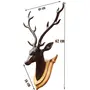 SAHARANPUR HANDICRAFTS Wooden Handicraft Deer Head with Neck 62cm - showpieces for Wall Decoration and Wall Mounted - Home Decor Black 1 Piece, 2 image