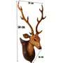 SAHARANPUR HANDICRAFTS wooden handicraft Wall mounted DEER HEAD with neck 50cm - showpieces for wall decoration and Home decor Clear, 2 image
