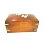 SAHARANPUR HANDICRAFTS Wooden Cremation Urn with Brass Paw Design for Dog/Cat Ashes | Adult Funeral Urn Handcrafted | Affordable Urn for Ashes | Urn for Dogs Cats Memorial Keepsake Urns for Ashes, 2 image