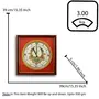 MEENAKARI ENAMEL PRODUCTS Meenakari 22ct Gold Foil Work On Marble Plate Wall Clock 12 Inch (Style 1), 3 image