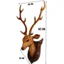 SAHARANPUR HANDICRAFTS Wooden Handicraft Deer Head with Neck 62cm - showpieces for Wall Decoration and Wall Mounted - Home Decor Clear 1 Piece, 2 image