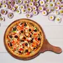 SAHARANPUR HANDICRAFTS Wooden Pizza Pan/Plate Board (9 in), 2 image