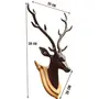 SAHARANPUR HANDICRAFTS Wooden Handicraft Wall Mounted Deer Head with Neck Showpieces for Wall Decoration and - Home Decor (Black 50cm), 2 image