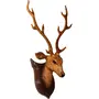 SAHARANPUR HANDICRAFTS Wooden Handicraft Deer Head with Neck 62cm - showpieces for Wall Decoration and Wall Mounted - Home Decor Clear 1 Piece, 4 image