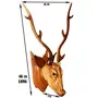 SAHARANPUR HANDICRAFTS Deer Head Wooden Handicraft showpieces for Wall Mounted and Wall hanging hook Home Decor B Category Item 46 cm Clear 1 in the box, 2 image