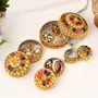 MEENAKARI ENAMEL PRODUCTS Aluminium Golden Jewellery Dibbi Kumkum Box Fancy Sindoor Dibbi Vanity Box ( Set of 4), 2 image