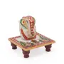 MEENAKARI ENAMEL PRODUCTS Marble Ganesha on Chowki I Sitting I Multicolor I Rajasthani I Jaipur I Handmade I Handcrafted I Home Decor I Gifting I Diwali I Pooja I Puja, 2 image