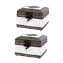 MEENAKARI ENAMEL PRODUCTS Combo Of 2 Pieces (4x4 Inches) Handicraft Jewellery Box Wedding Gift Box Meenakari Wooden Box Vanity Box. Jewellery Bangle Earrings Necklace Vanity Box, 3 image