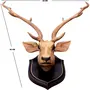 SAHARANPUR HANDICRAFTS Deer Head Wooden Handicrafts Home Decor Wall Mounted showpieces for wall Hanging Decoration Product 52cm Clear 1 in the Box, 2 image