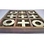 SAHARANPUR HANDICRAFTS Wooden Tic Tac Toe | Wooden Family Board Game - Unique Table/Desk/Floor/Indoor Game Gifts for Kids 10" X 10" X 1.25", 2 image