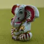 MEENAKARI ENAMEL PRODUCTS Metal Appu Ganesha Idol I Painted I Enameled I Bright Colors I Gifting I Home Decor I Pooja I Temple I Car - 3 Inches (White-Red), 3 image