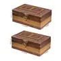 MEENAKARI ENAMEL PRODUCTS Combo Of 2 Pieces (6x4 Inches) Handicraft Jewellery Box Wedding Gift Box Meenakari Wooden Box Vanity Box. Jewellery Bangle Earrings Necklace Vanity Box, 4 image