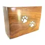 SAHARANPUR HANDICRAFTS Wooden Cremation Urn with Brass Paw Design for Dog/Cat Ashes | Adult Funeral Urn Handcrafted | Affordable Urn for Ashes | Urn for Dogs Cats Memorial Keepsake Urns for Ashes, 4 image