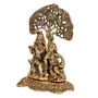 MEENAKARI ENAMEL PRODUCTS Radha Krishna Sitting Under Tree Idol Metal Statue Showpiece, 3 image