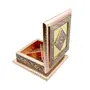 MEENAKARI ENAMEL PRODUCTS Decorations Rajwadi Meenakari Work Wooden Square Mouth-Freshener Box Sweet in Gift Box - Gold - 6inch x 2.5inch x 6inch, 2 image