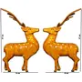 SAHARANPUR HANDICRAFTS Deer Wooden handicrafts Home Decor Showpiece for Living Room Bedroom and Table Decor 17cm Pack of 2, 2 image