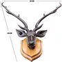 SAHARANPUR HANDICRAFTS Deer Head Wooden Home Decor Wall Mounted Handicrafts showpieces for wall Hanging Decoration Product 18 inch Black 1 in the Box, 2 image