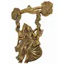 MEENAKARI ENAMEL PRODUCTS Metal Radha Krishna Jhula Wall Hanging Idol for Home Decor Gifts (Golden 24X1X30 cm), 2 image