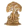 MEENAKARI ENAMEL PRODUCTS Radha Krishna Sitting Under Tree Idol Metal Statue Showpiece, 5 image
