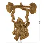 MEENAKARI ENAMEL PRODUCTS Metal Radha Krishna Jhula Wall Hanging Idol for Home Decor Gifts (Golden 24X1X30 cm), 5 image