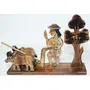 SAHARANPUR HANDICRAFTS Farmer Man Wooden handicrafts Showpiece Item Table Decoration and Wall Mounted Home Decor Gifts and Toy for Kids Product 16 cm high 1 in Box, 2 image