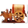 SAHARANPUR HANDICRAFTS Bullock cart Wooden Showpiece Handicrafts Items Home Decor Table Wall Decorative14 cm 20CM 30 cm 1 Set in The Box, 3 image