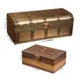 MEENAKARI ENAMEL PRODUCTS 5x11 Inches & 1 Pieces 6x4 Inches Handicraft Jewellery Box Wedding Box Meenakari Wooden Box Vanity Box. Jewellery Bangle Earrings Necklace Vanity Box (Gold), 4 image