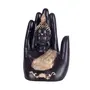 MEENAKARI ENAMEL PRODUCTS Resin Buddha Idol Raksha Bandhan Greeting Roli Rice Pack and 4 Rakhi Gifts Combo Set (Black and Golden 10 cm x 7 cm x 16 cm), 2 image
