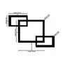 SAHARANPUR HANDICRAFTS MDF Wall Shelf Rack Set of 3 Intersecting Display Shelves for Home Living Room (Black), 5 image