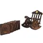 SAHARANPUR HANDICRAFTS :- Wooden Coaster Antique Designing Coaster Kitchen Used Wooden Coaster Set, 2 image