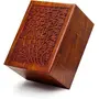SAHARANPUR HANDICRAFTS :- Wooden Urn Box Jewelry Box Vanity Box Wooden Ashes Box Storage Box Bed Room Decor Living Room Decor Table Decoration Box Antique Design Ashes Box, 3 image