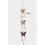 SAHARANPUR HANDICRAFTS Butterfly Wrought Iron Hanging Bell Wind Chimes with Colorfull Beads for Home Dcor Rustic Handmade Balcony Hanging Bells Center-Piece Decornation Bells for Indoor Outdoor & Wedding Dcor Rustic, 4 image