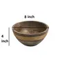 SAHARANPUR HANDICRAFTS Wooden Serving Bowl for Kitchen & Dining | Handmade Snacks Bowl/Soup Serve-Ware/Salad Bowl/Fruit Bowl for Home | Brown, 3 image