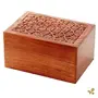 SAHARANPUR HANDICRAFTS :- Wooden Box Ash Box Wooden Urn Box Storage Box Vanity Box Bed Room Decorative Box Handmade & Handcrafted Wooden Box., 2 image